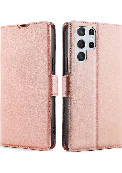 Samsung Galaxy S23 Ultra Için Pu Telefon Kılıfı (Yurt Dışından)