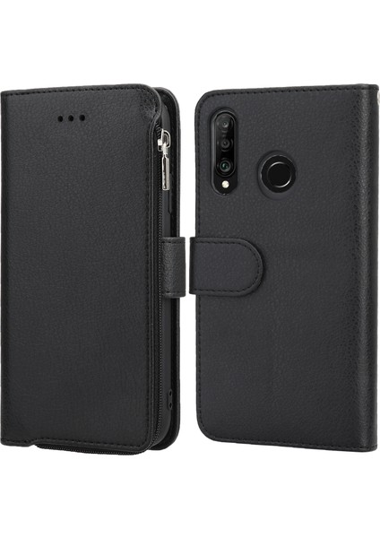 Huawei P30 Için Mikrofiber Fermuar Kılıfı (Yurt Dışından)