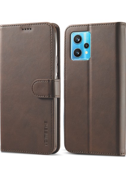 Realme 9 Pro+ Için Lc.ımeeke Buzağı Dokulu Pu Kılıf (Yurt Dışından)