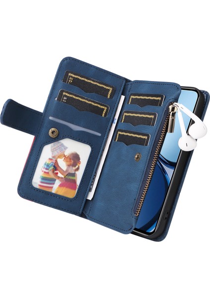 Realme C63 / C61 / Note 60 Için 9 Kartlı Fermuarlı Pu Telefon Kılıfı (Yurt Dışından) indirimleri