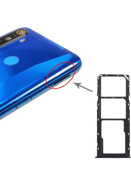 Oppo Realme 5 Için Tepsi + Mikro Sd Kart Tepsisi (Yurt Dışından)