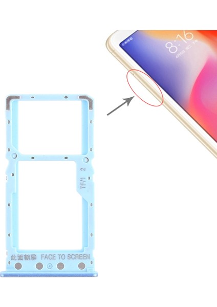 Xiaomi Redmi 6 Için Tepsi+Mikro Sd Kart Tepsisi (Yurt Dışından)