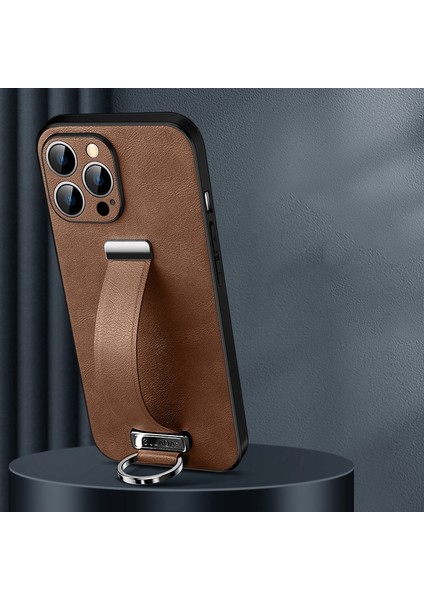 iPhone 14 Pro Için Pc+Deri Dokulu Kılıf (Yurt Dışından)