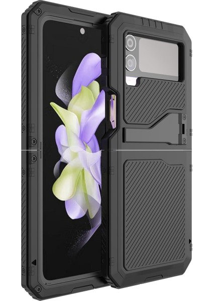 Samsung Galaxy Z Flip4 Için Metal Hayat Su Geçirmez Telefon Kılıfı (Yurt Dışından)