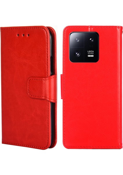 Xiaomi 13 Pro Için Kristal Dokulu Deri Kılıf (Yurt Dışından)