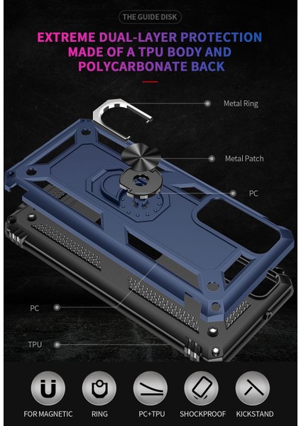 Huawei P Smart 2021 Için Darbeye Dayanıklı Tpu + Pc Kılıfı (Yurt Dışından) modelleri