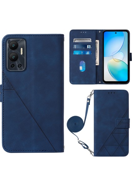 Infinix Hot 12 X6817 Için Crossbody Deri Kılıf (Yurt Dışından)