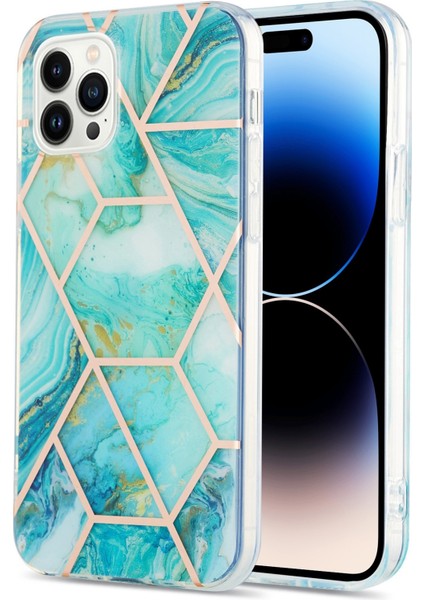 iPhone 14 Pro Max Için Mermer Tpu Kılıf (Yurt Dışından)