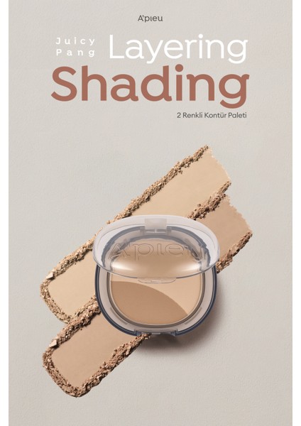 Iki Renkli, Soğuk Alt Tonlu Kontür Paleti A'pıeu Juicy-Pang Layering Shading (02 Cool Layer)