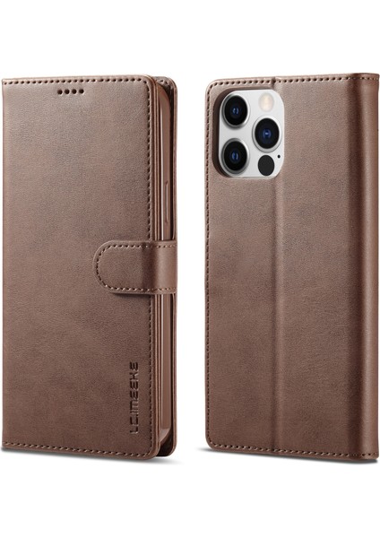 iPhone 14 Pro Max Için Buzağı Dokulu Deri Kılıf (Yurt Dışından)