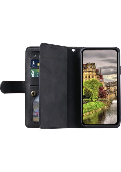 Honor X6B 4g Global Için Fermuarlı Cüzdan Çanta Pu Kılıf (Yurt Dışından) modelleri