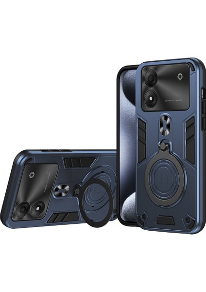 Zte Blade A34 / A54 Için Halka Tutucu Pc Hibrit Tpu Telefon Kılıfı (Yurt Dışından)
