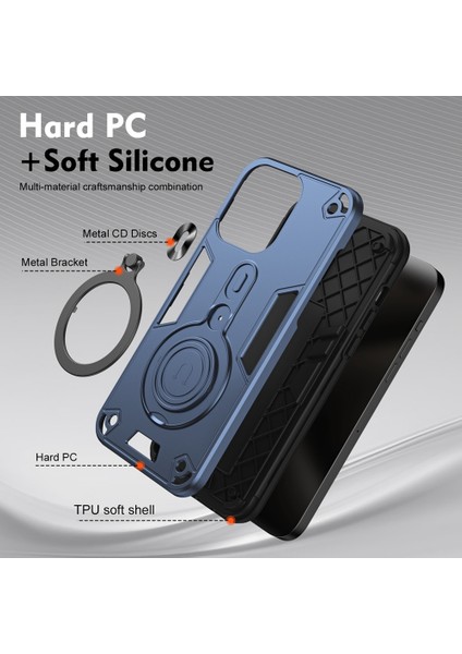 Zte Blade A34 / A54 Için Halka Tutucu Pc Hibrit Tpu Telefon Kılıfı (Yurt Dışından) modelleri