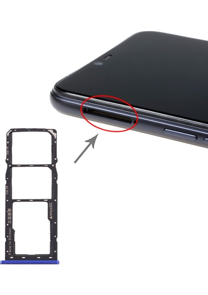 Realme 2 Için Tepsi + Tepsi + Mikro Sd Kart Tepsisi (Yurt Dışından)