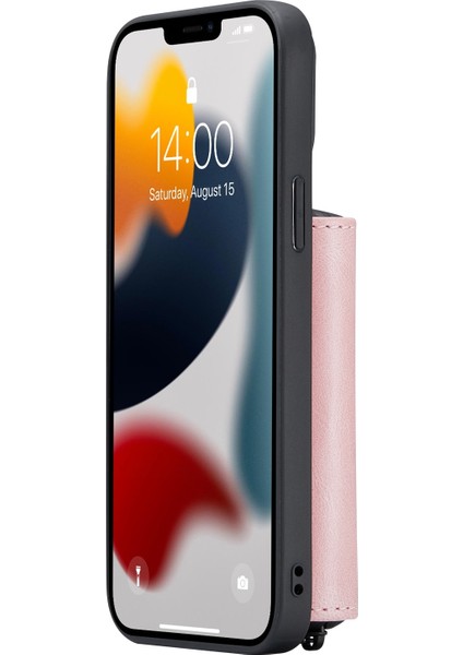 iPhone 13 Için Manyetik Fermuarlı Deri Kılıf (Yurt Dışından) modelleri