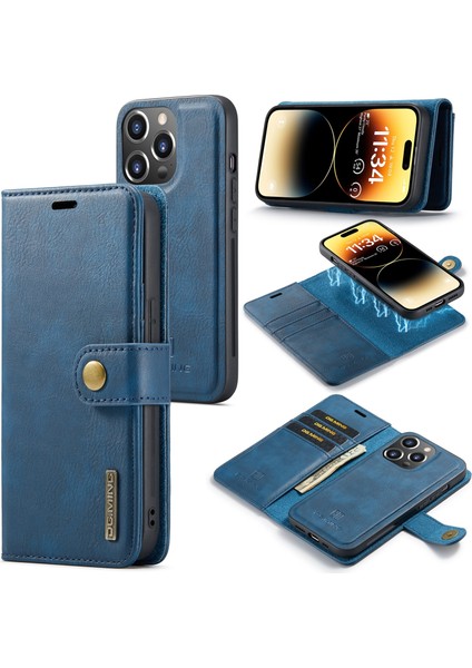 iPhone 14 Pro Için Crazy Horse Deri Kılıf (Yurt Dışından)