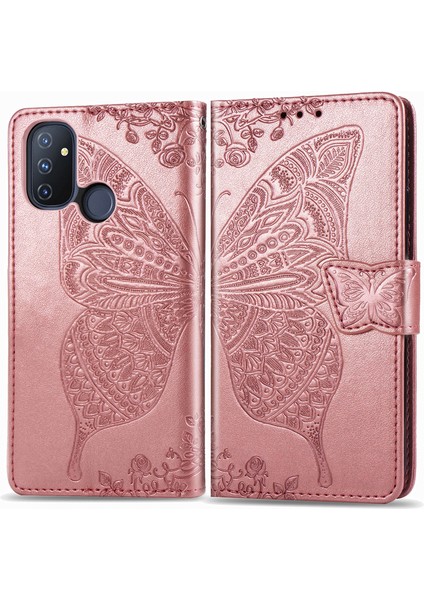 Oneplus Nord N100 Için Aşk Çiçeği Kabartmalı Yatay Çevirme Deri Kılıf (Yurt Dışından) fiyatları