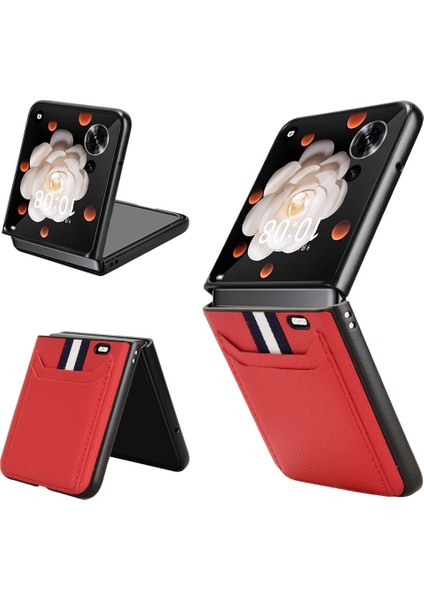 Honor Magic V Flip Için Litchi Doku Kılıfı (Yurt Dışından)