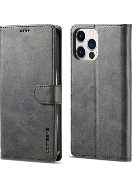 iPhone 14 Pro Için Buzağı Dokulu Deri Kılıf (Yurt Dışından)