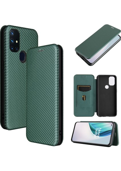 Oneplus Nord N10 5g Karbon Fiber Pu Kılıf Için (Yurt Dışından)