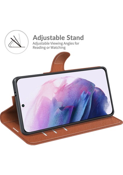 Samsung S22 Litchi Doku Çevirme Koruyucu Tpu Kılıf Galaxy S22 5g Için (Yurt Dışından) fırsatları