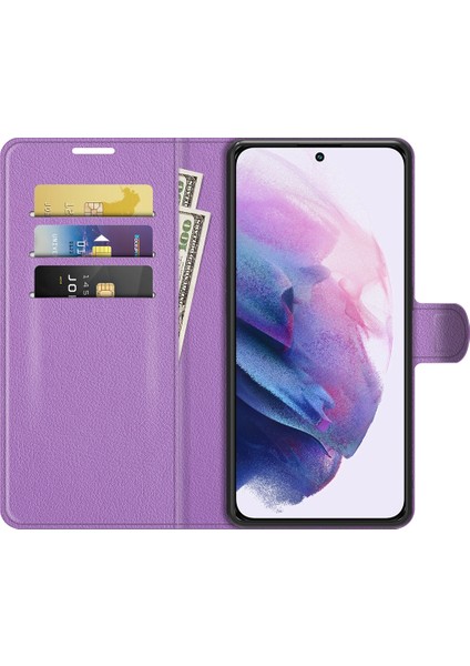 Samsung S22 Litchi Doku Çevirme Koruyucu Tpu Kılıf Galaxy S22 5g Için (Yurt Dışından) modelleri