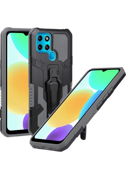 Infinix Smart 6 Için Çift Renkli Tpu + Pc Kılıfı (Yurt Dışından)