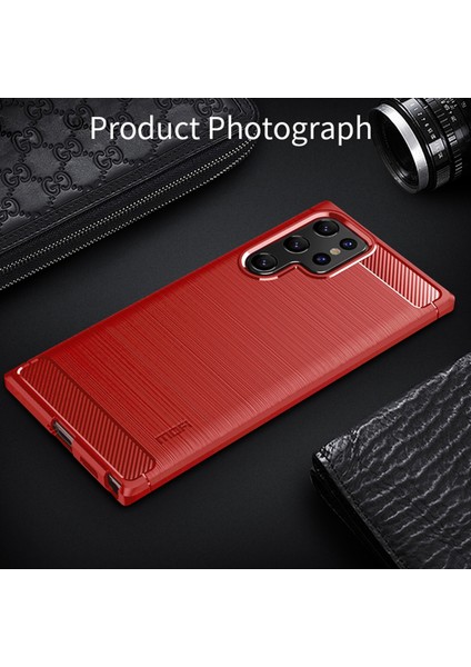 Samsung Galaxy S22 Ultra 5g Için Fırça Karbon Fiber Tpu Kılıf (Yurt Dışından) indirimleri