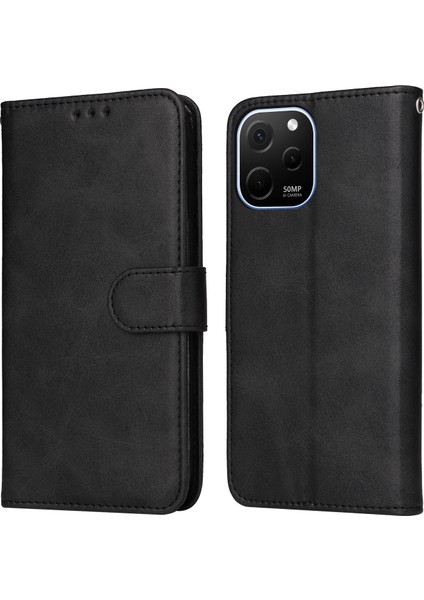 Huawei Nova Y61 Için Buzağı Dokulu Deri Kılıf (Yurt Dışından)