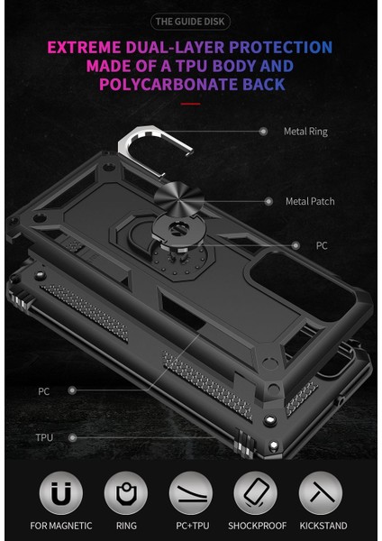 Huawei P Smart 2021 Için Darbeye Dayanıklı Tpu + Pc Kılıfı (Yurt Dışından) modelleri