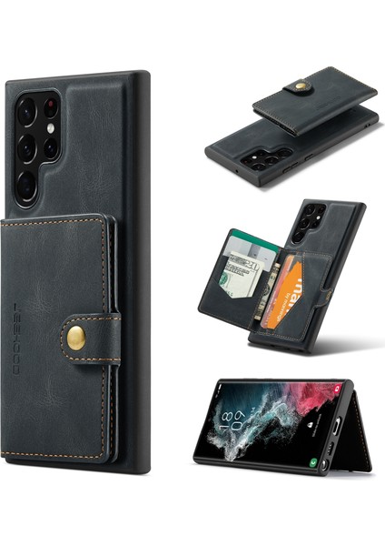 Eehood Retro Manyetik Pu Kılıf Samsung Galaxy S22 Ultra (Yurt Dışından)