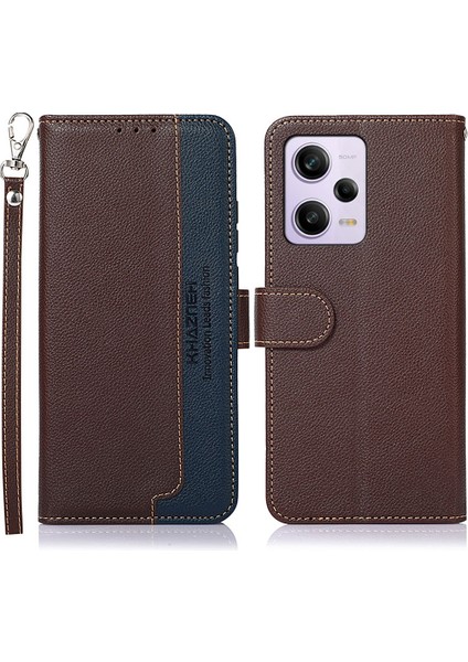 Xiaomi Redmi Note 12 Pro+ Çin Için Deri Rfıd Telefon Kılıfı (Yurt Dışından)
