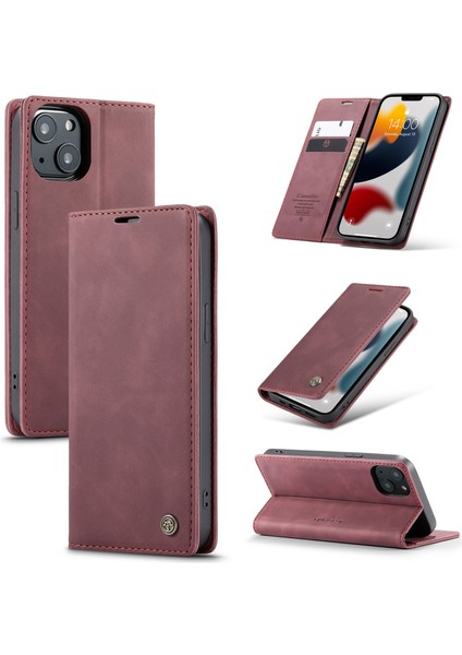 CASEME-013 iPhone 13 Için Deri Kılıf (Yurt Dışından)