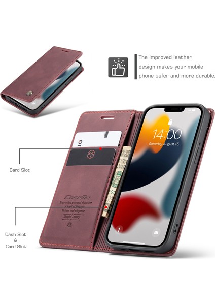 CASEME-013 iPhone 13 Için Deri Kılıf (Yurt Dışından) fırsatları