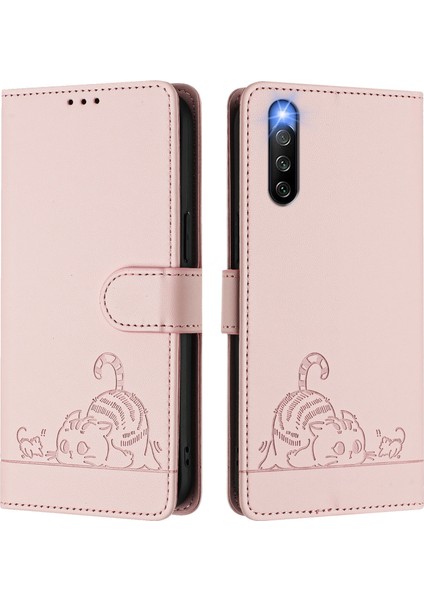 Sony Xperia 10 Iv Için Kedi Sıçan Desenli Rfıd Pu Kılıf (Yurt Dışından) indirimleri