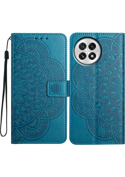 Oneplus 13 Için Çiçek Kabartmalı Pu Telefon Kılıfı (Yurt Dışından)