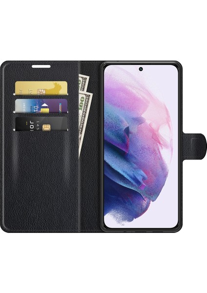 Samsung S22 Litchi Doku Çevirme Koruyucu Tpu Kılıf Galaxy S22 5g Için (Yurt Dışından) modelleri