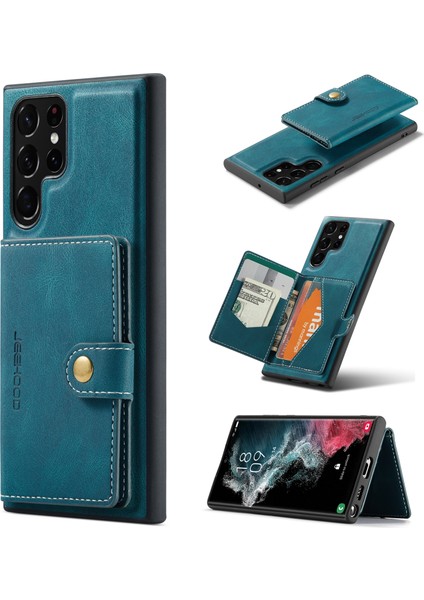 Eehood Retro Manyetik Pu Kılıf Samsung Galaxy S22 Ultra (Yurt Dışından)