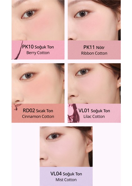 Cilde Yumuşak ve Doğal Renk Veren Pastel Tonlarda Allık A'pıeu Juicy-Pang Pastel Blusher (PK07)