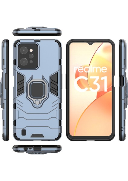 Oppo Realme C31 Için Halka Tutucu Pc + Tpu Kılıf (Yurt Dışından) modelleri