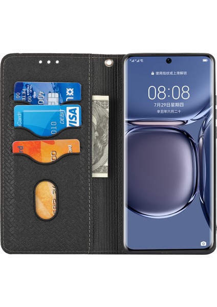 Huawei P50 Pro Dokuma Doku Pu Deri Kılıf Için (Yurt Dışından) fırsatları