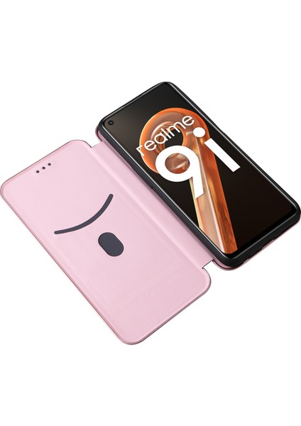 Oppo Realme 9i / A36 Için Karbon Fiber Pu Telefon Kılıfı (Yurt Dışından) indirimleri