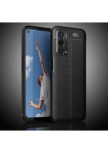 Oneplus Nord N200 5g Litchi Doku Tpu Kılıf Için (Yurt Dışından)