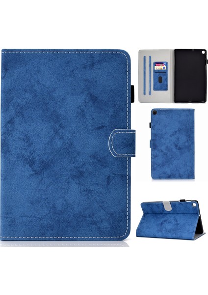 Samsung Galaxy Tab A7 (2020) T500 Için Mermer Kumaş Kılıf (Yurt Dışından)