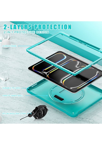 iPad Pro 13 2024 Için Hibrit Tablet Kılıfı (Yurt Dışından) modelleri