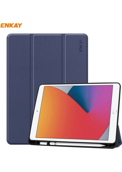 iPad 10.2 Için Kalem Yuvalı Akıllı Kılıf 2021 / 2020 / 2019 (Yurt Dışından)