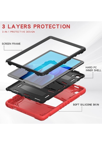 Samsung Galaxy Tab A7 T500 Için Pc + Silikon Kılıf (Yurt Dışından) fırsatları