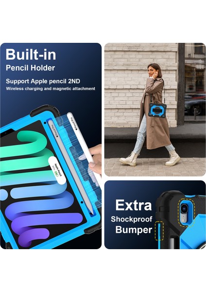 iPad Mini 2024 / Mini 6 Için Silikon Hibrit Pc Kılıfı (Yurt Dışından) fiyatları