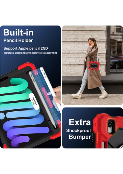 iPad Mini 2024 / Mini 6 Için Silikon Hibrit Pc Kılıfı (Yurt Dışından) fiyatları