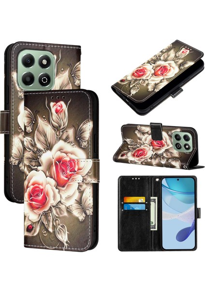 Honor X6B Için Boyama Deri Telefon Kılıfı (Yurt Dışından)
